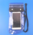 0.3mm frosted transparent pvc waterproof cell phone bag with strap