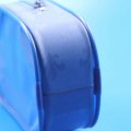 2016 new design factory price blue pvc zipper transparent bag
