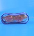 Clear blue pvc zipper waterproof bag for goggle diving glasses