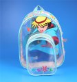 Clear plastic backpack food packing bag for park walking