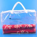 Custom print bag pvc clear plastic zipper bags for beding sheet