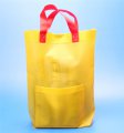 Customized colored EVA transparent tote bag with pocket