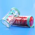 Cylindrical PVC Cosmetic Bag with Zipper