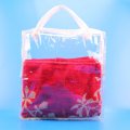 Factory price pvc transparent tote gift bag with handle