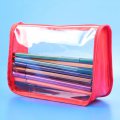 Garment cosmetic clear pvc gift bag for stationery tool