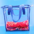 Huale clear plastic gift bag for cosmetic packing pvc zipper bags