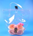 Large clear self-adhesive zipper gift bag with button