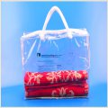 Large sewing high quality clear PVC tote bag with clutch wholesale