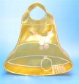 New Arrival Gold Color Plastic PVC handle bag for gift