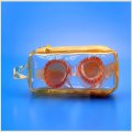 New useful lightweight yellow clear PVC swimming sunglasses bag for kids