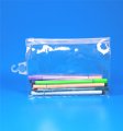 OEM clear pvc zipper bag with hook wholesale