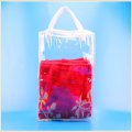 Plastic clear zippered wholesale large garment bags with webbing