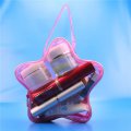 Plastic ziplock transaprent funny makeup packaging cosmetic bag