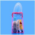 Pvc clear tote plastic carrying handle star shape hand bag