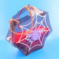 Spiderman shape plastic zipper bag with string for toy gift