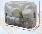 Transparent pvc plastic zipper cosmetic bag