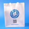 White pvc plastic hand carry bag