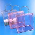clear color ladies hand bags with metal frame
