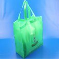 green PVC gift packaging bags with handle