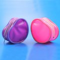 plastic pink and purple heart shape jewelry bag