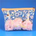 screen printing clear PVC cosmetic pouch with zipper