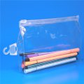 transparent PVC gift zipper bag with hanger