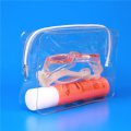 transparent cosmetic PVC zipper pouch