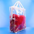 transparent plastic ziplock gift bag with handle