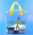 woven handle clear cosmetic pvc bag